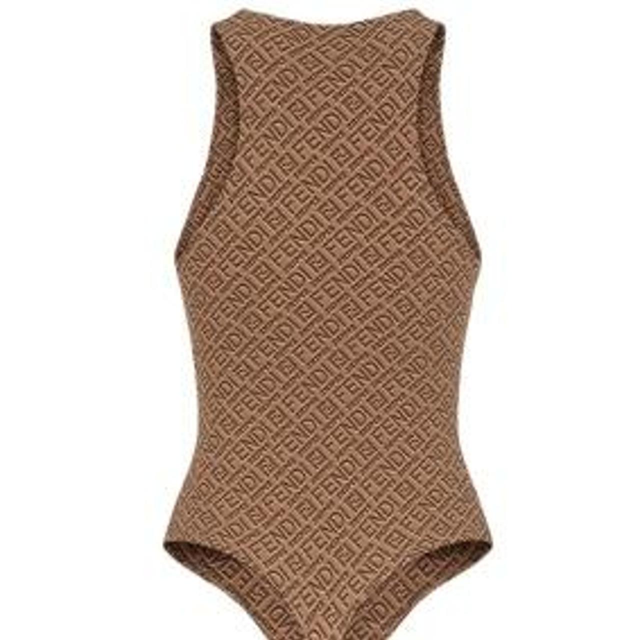 Fendi Women's Tan and Brown Bodysuit (2)
