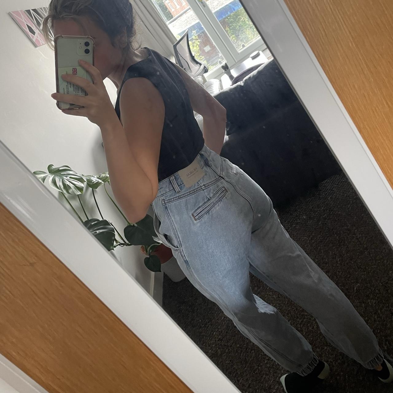 Pull & Bear Balloon Jeans with cuffs at the bottom ,... Depop