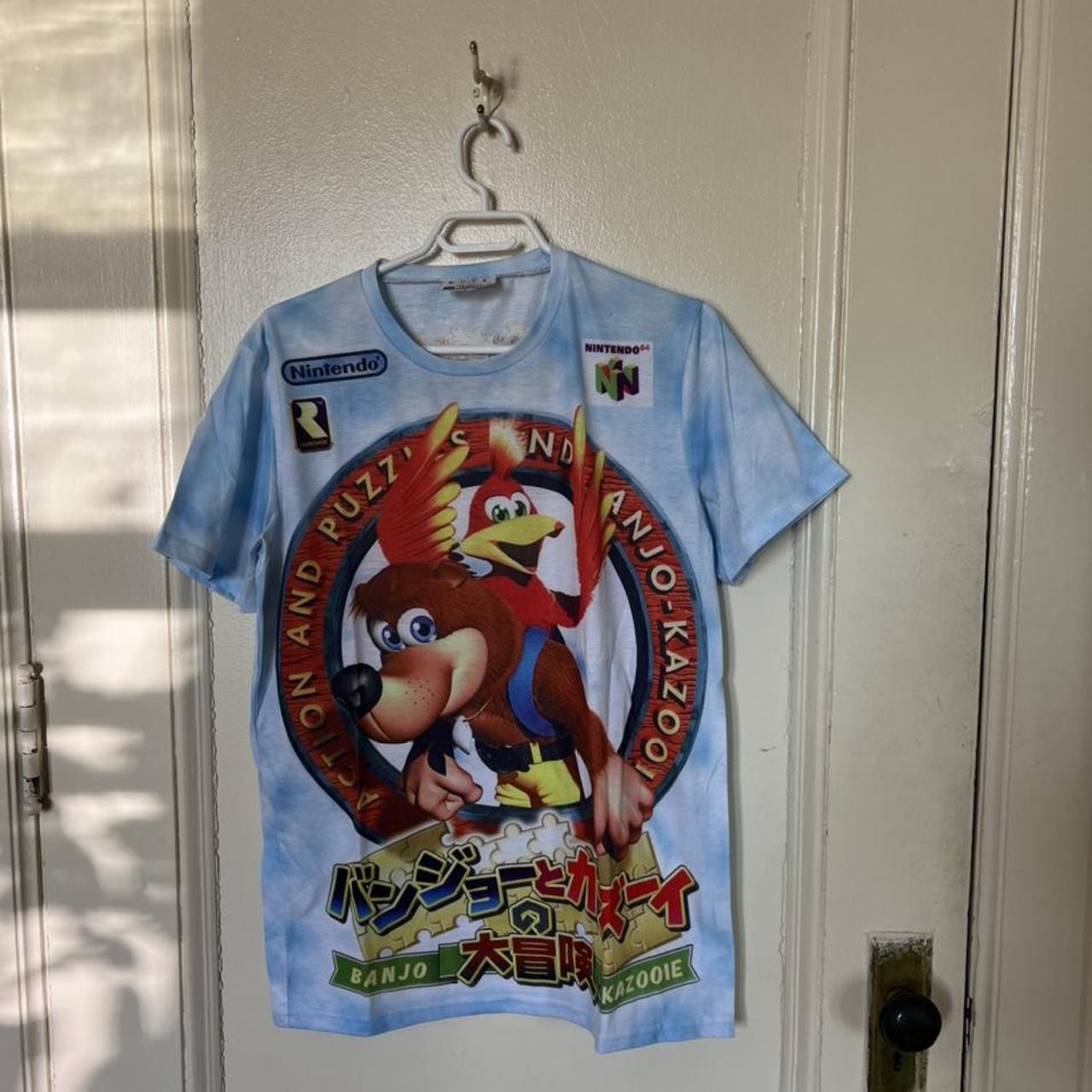 Custom Vintage Banjo Kazooie deals L/S Tee Shirt N64 Nintendo Double-Sided Print