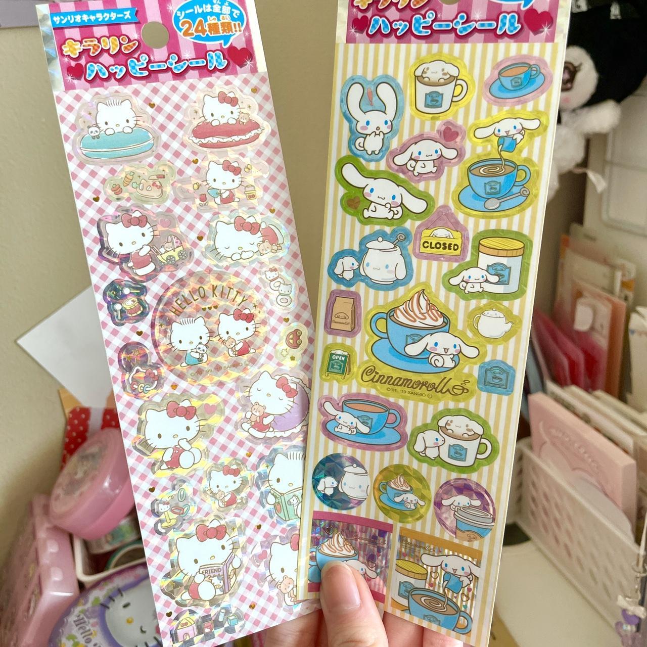 sanrio cinnamoroll and hello kitty holographic... Depop