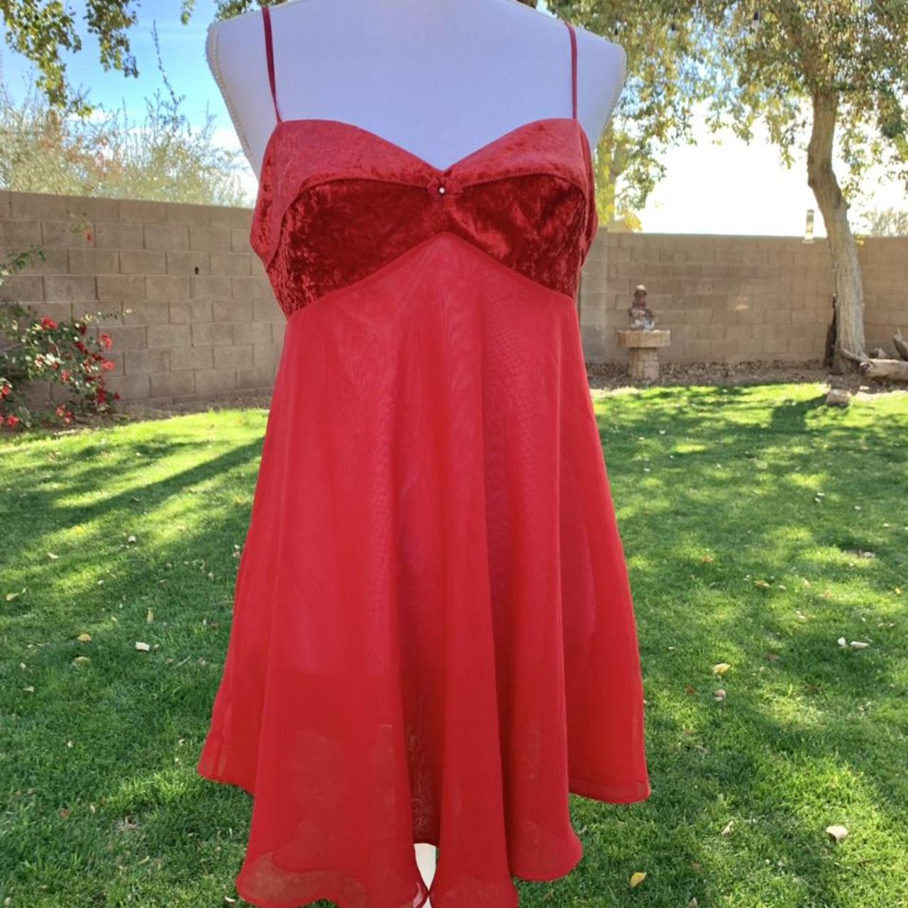 Victorias Secret Womens Red Dress Depop