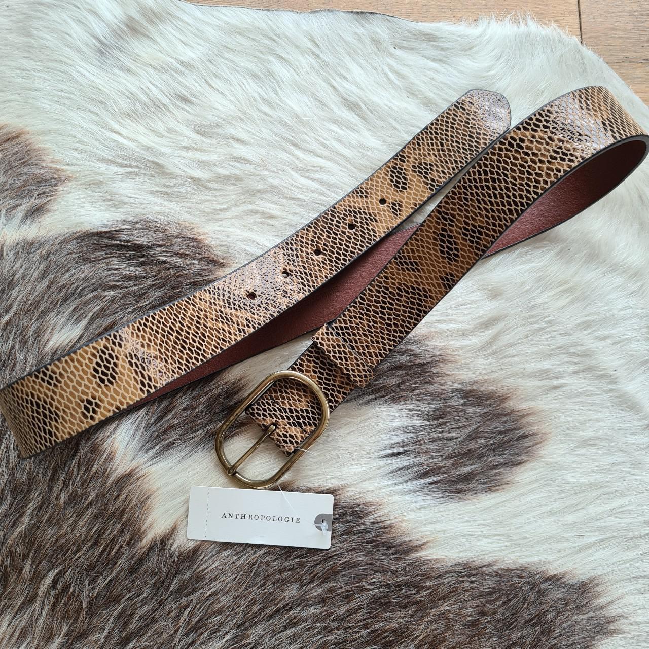 Anthropologie Women's Brown and Gold Belt