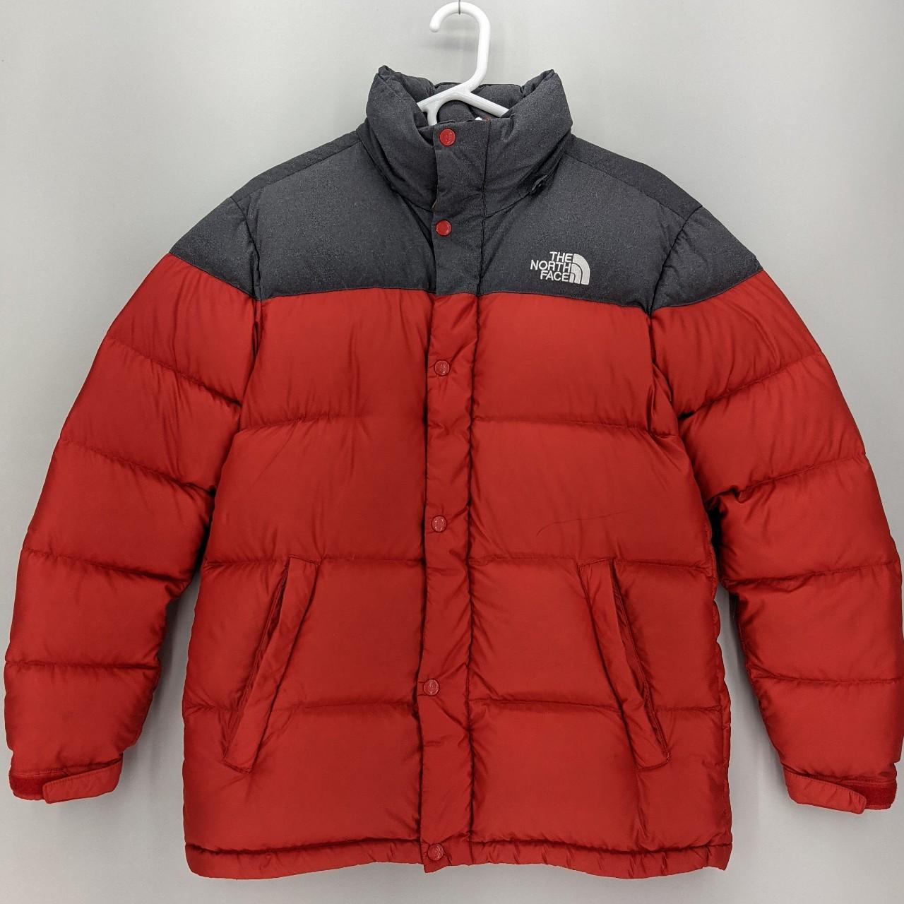 The North Face Men's Red and Grey Jacket | Depop