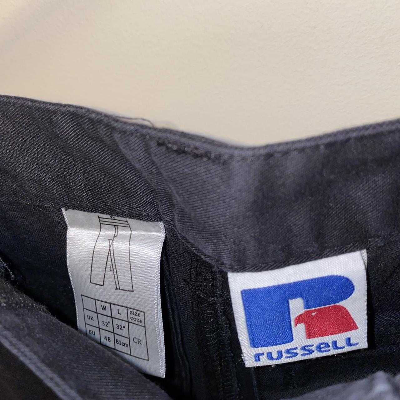 Russell Athletic cargo pants in black Adjustable - Depop