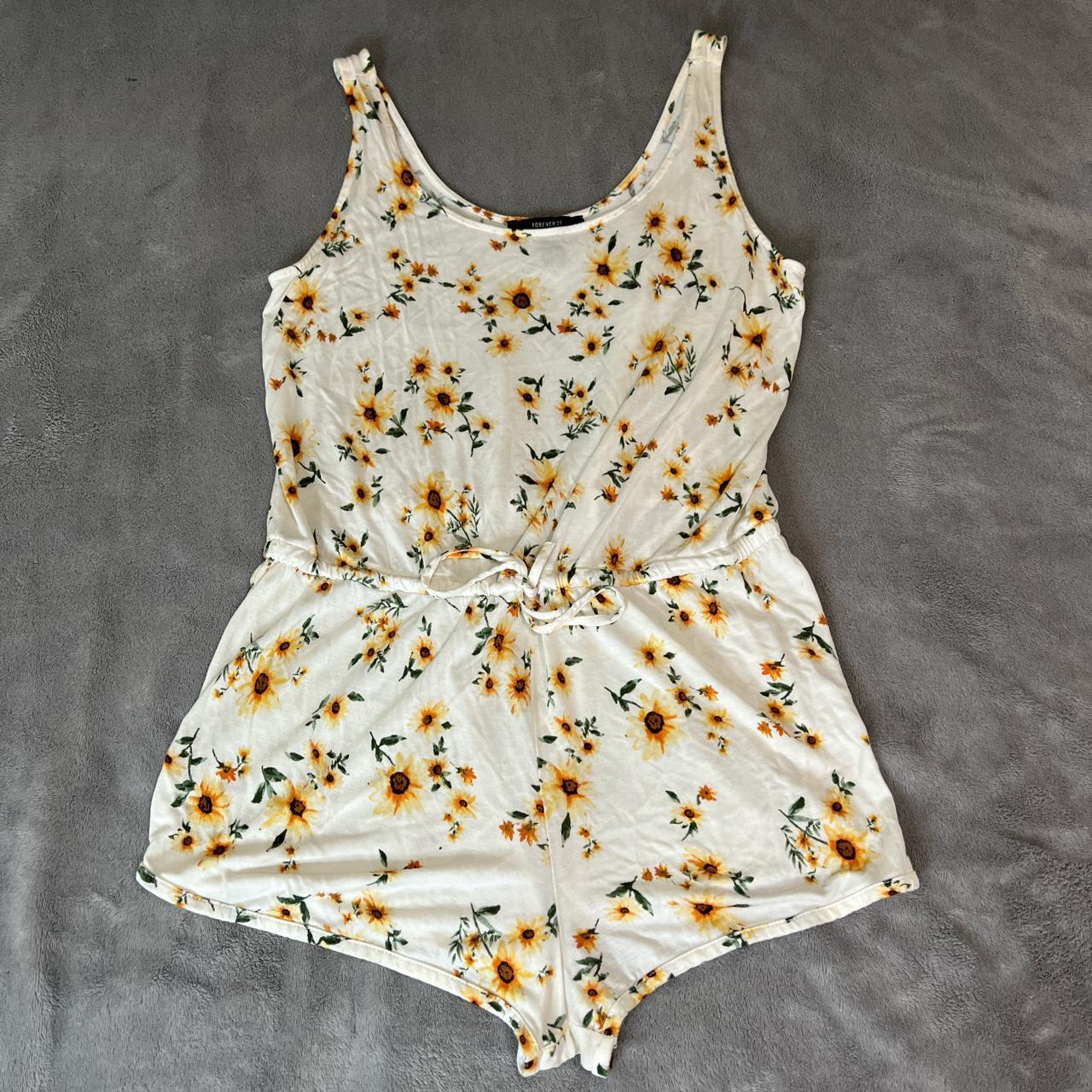 sunflower romper white