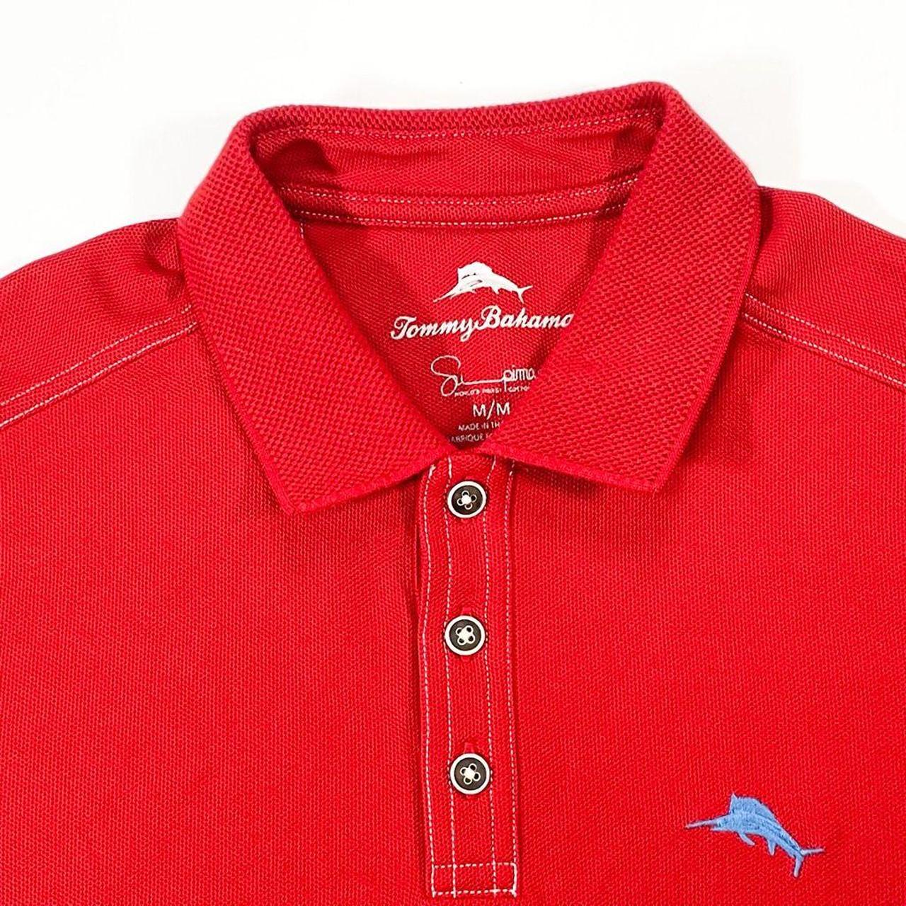 Tommy Bahama Mens Medium Red Casual Short Sleeve... - Depop