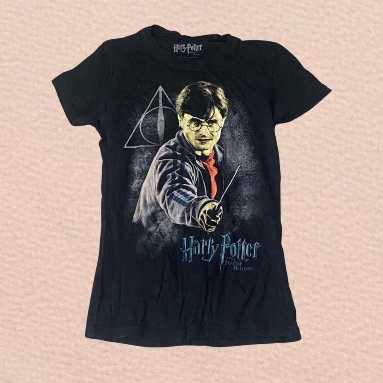 Harry Potter Women's Black and Blue T-shirt | Depop