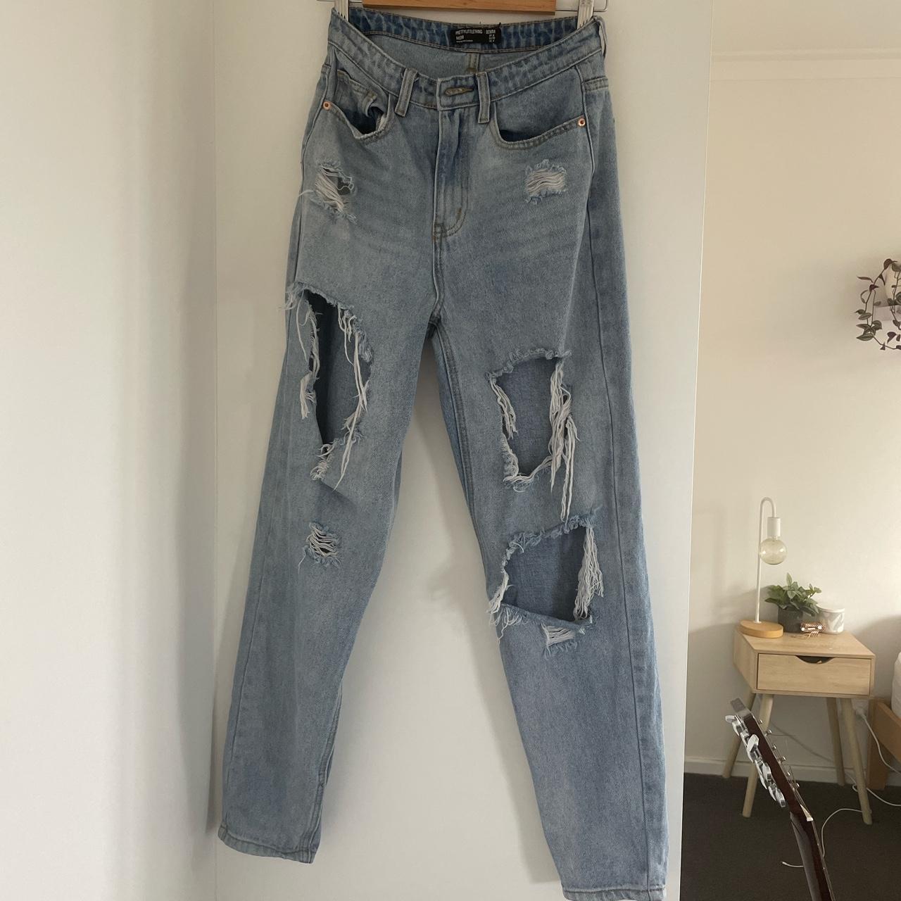Pretty little thing ripped jeans Size UK 8, runs... Depop