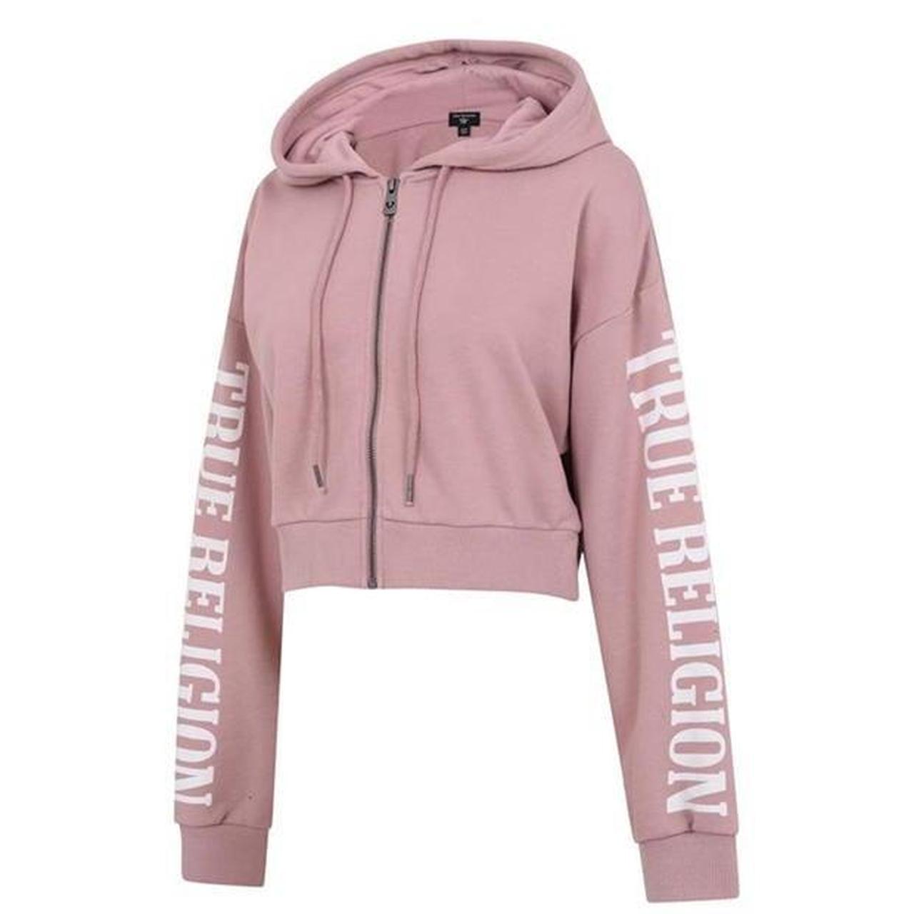 pink true religion hoodie