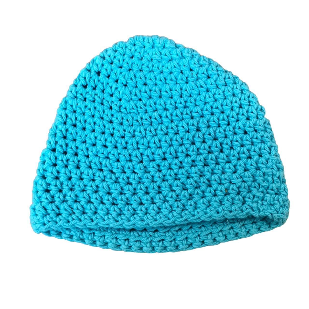 Product Image 1 - Handmade Handknit Crocheted Turquoise Blue