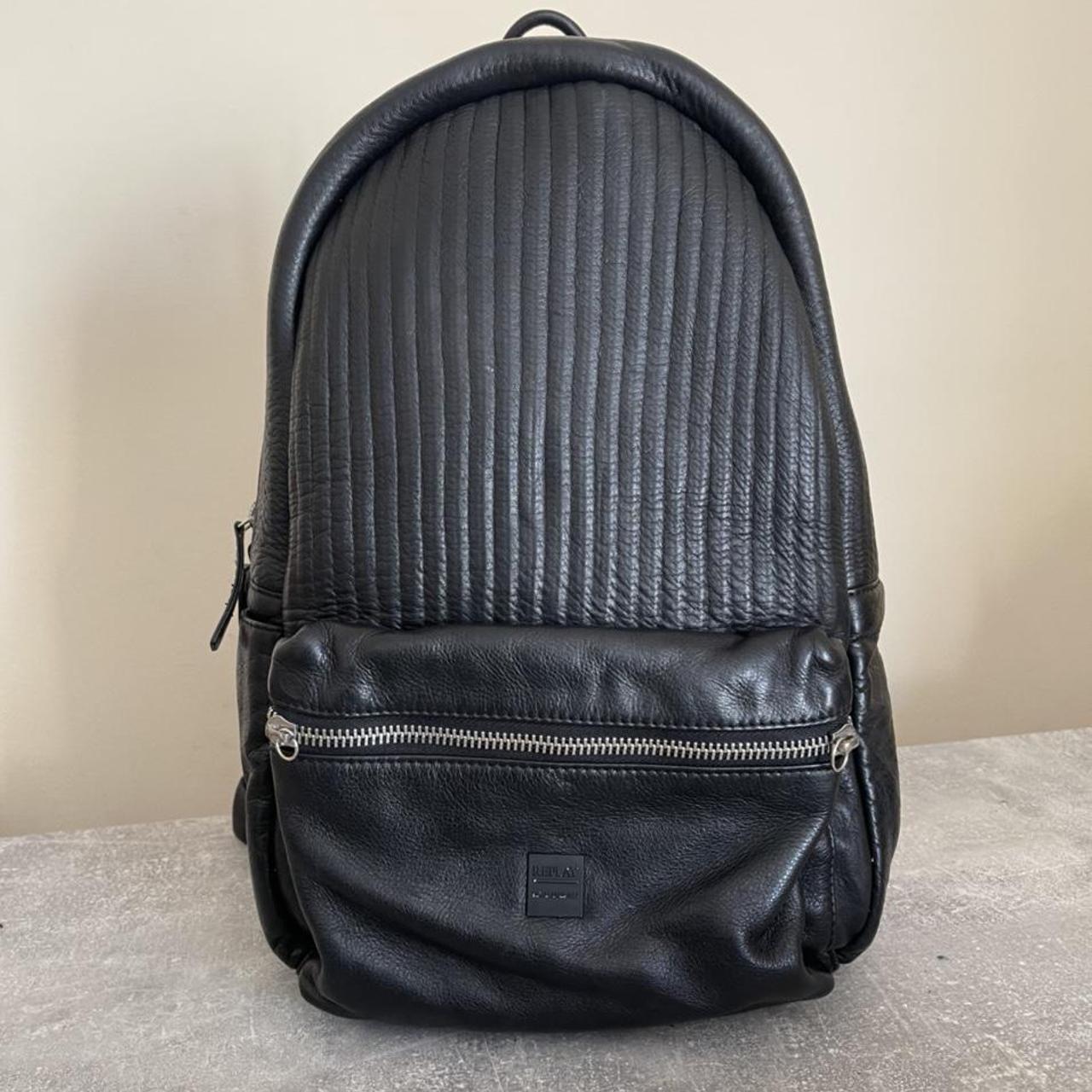 replay leather backpack