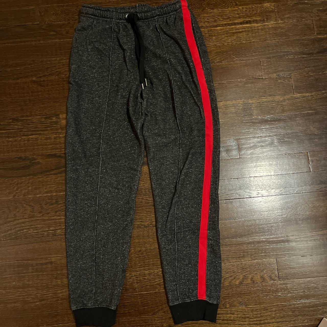 Product Image 1 - Grey sweatpants with a red