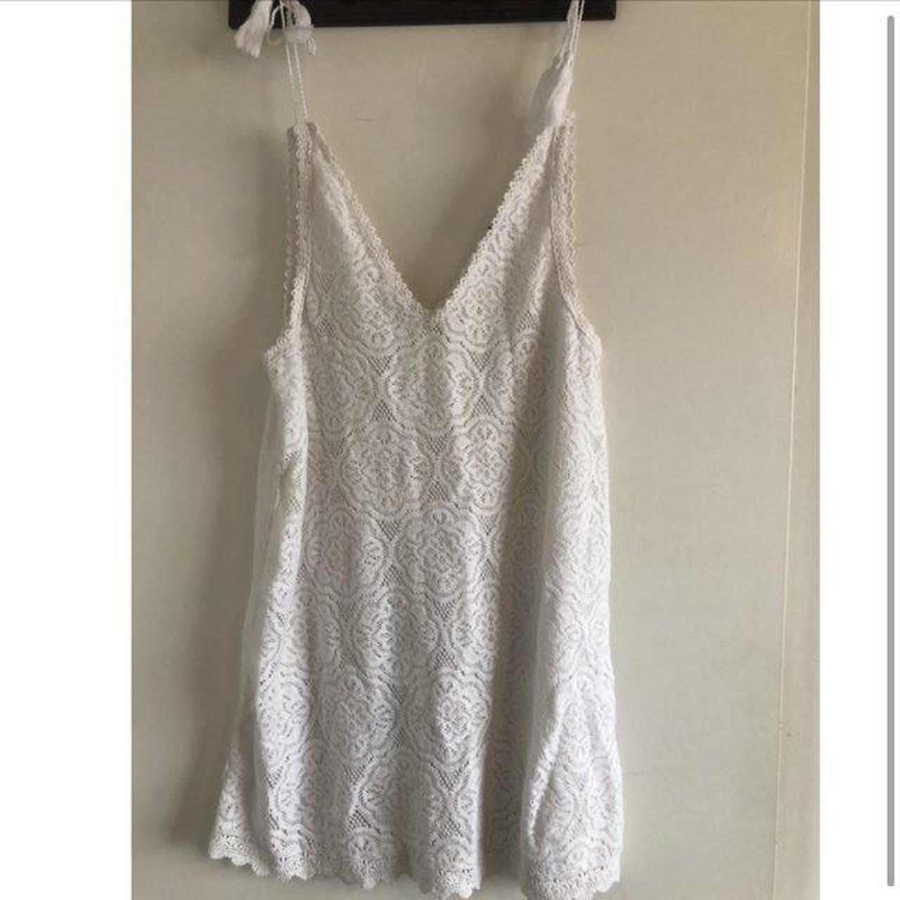 American Eagle Outfitters Women's White Dress | Depop