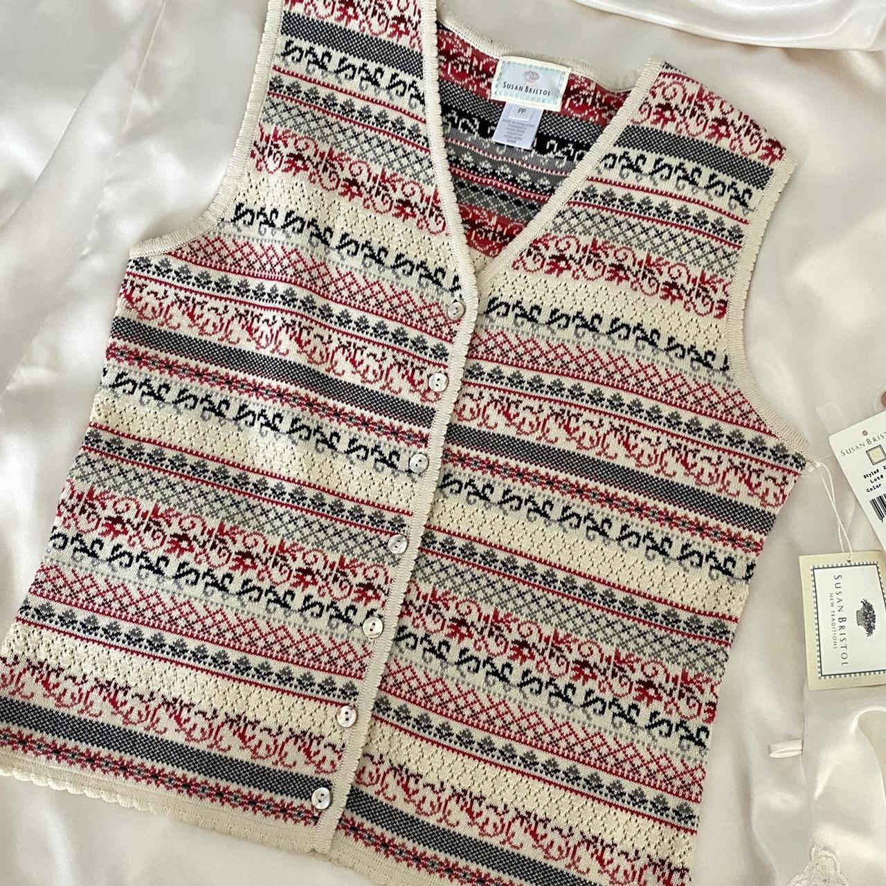 Susan Bristol button up sweater vest (size 0-4) in... - Depop