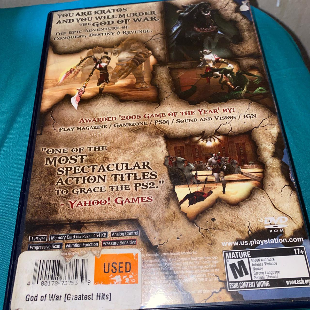 Product Image 2 - GOD OF WAR (PS2)

Greatest hits