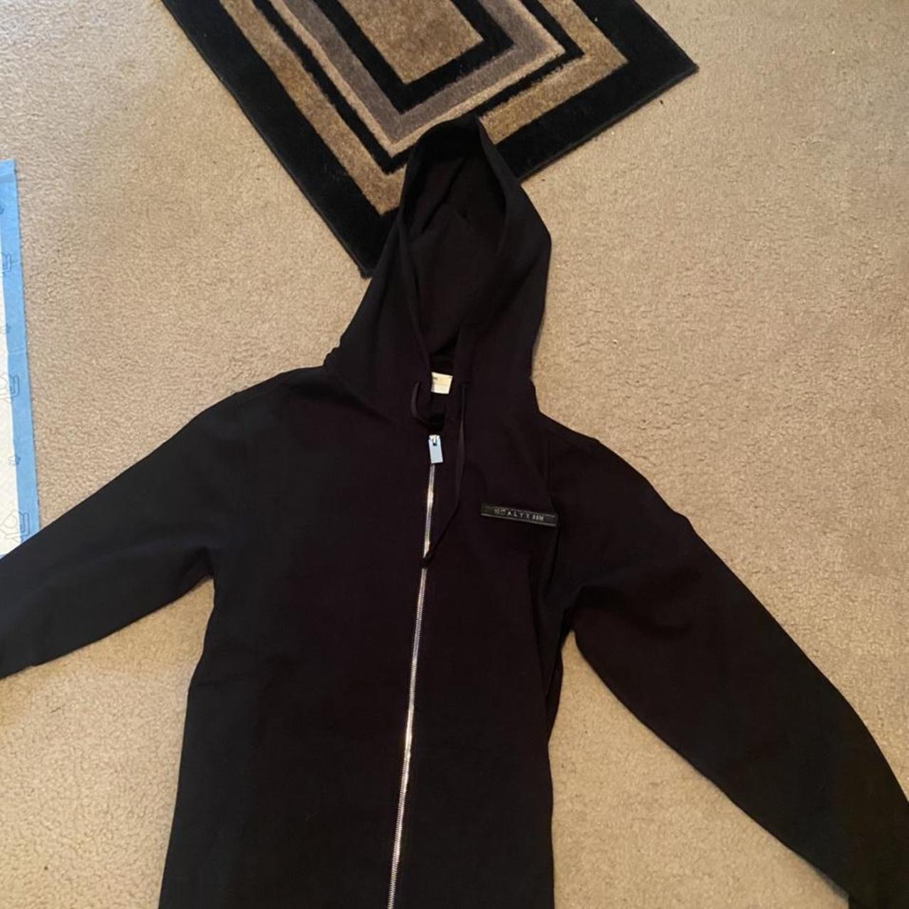 1017 ALYX Logo Zip Up Hoodie Medium 48 Black Never... - Depop