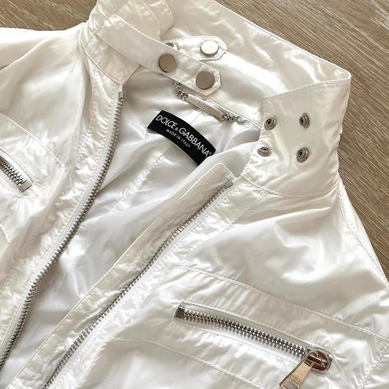 Dolce and Gabbana wind breaker with silver detail.... - Depop