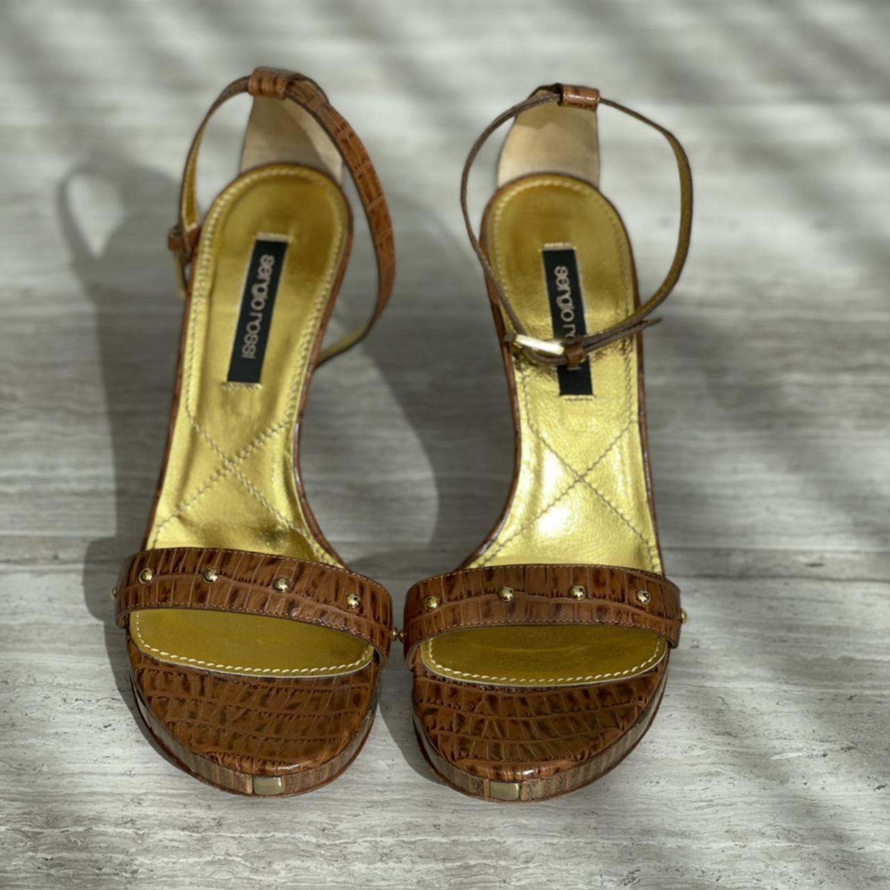 Sergio Rossi Women's Tan and Brown Sandals