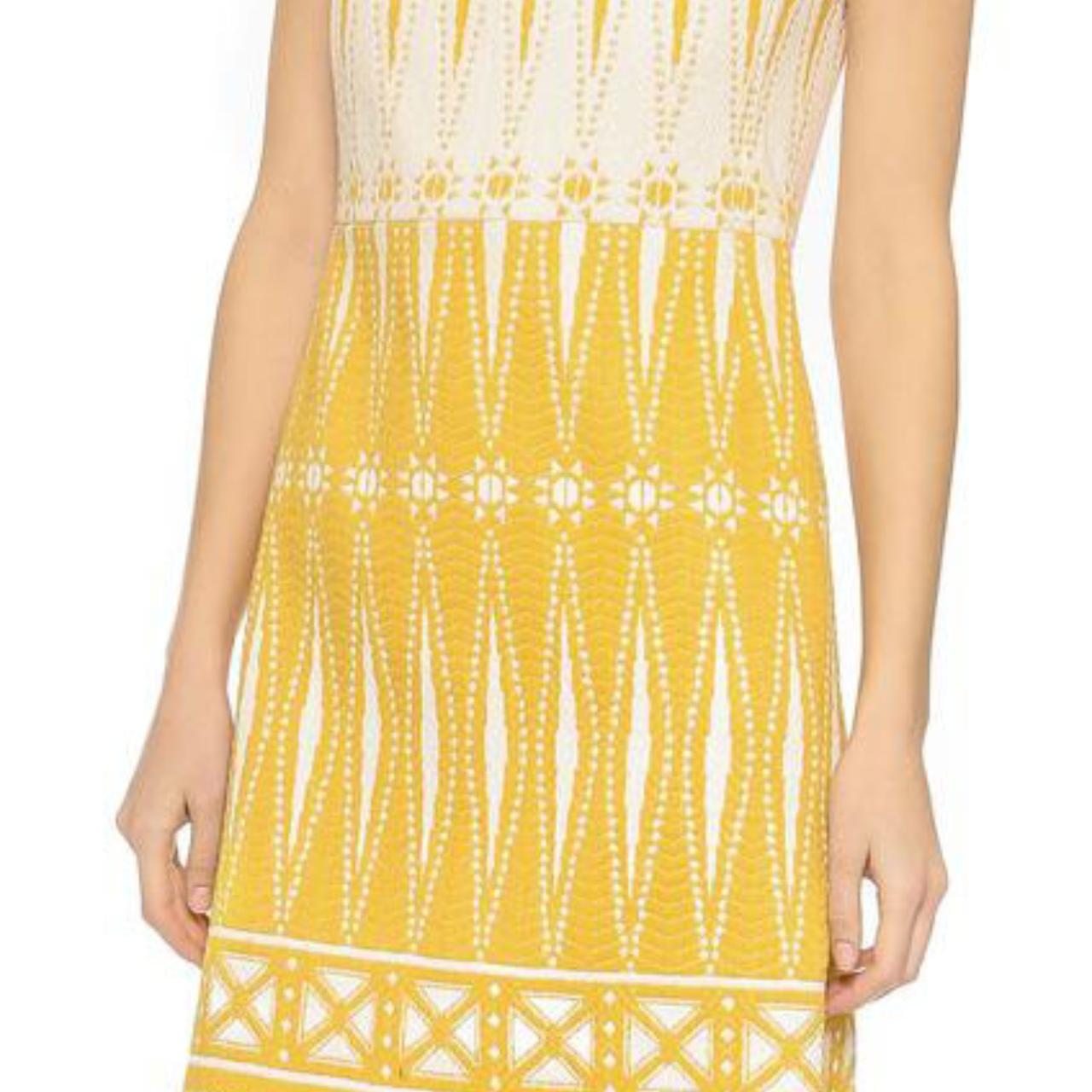 Tory Burch Women's Yellow Dress | Depop