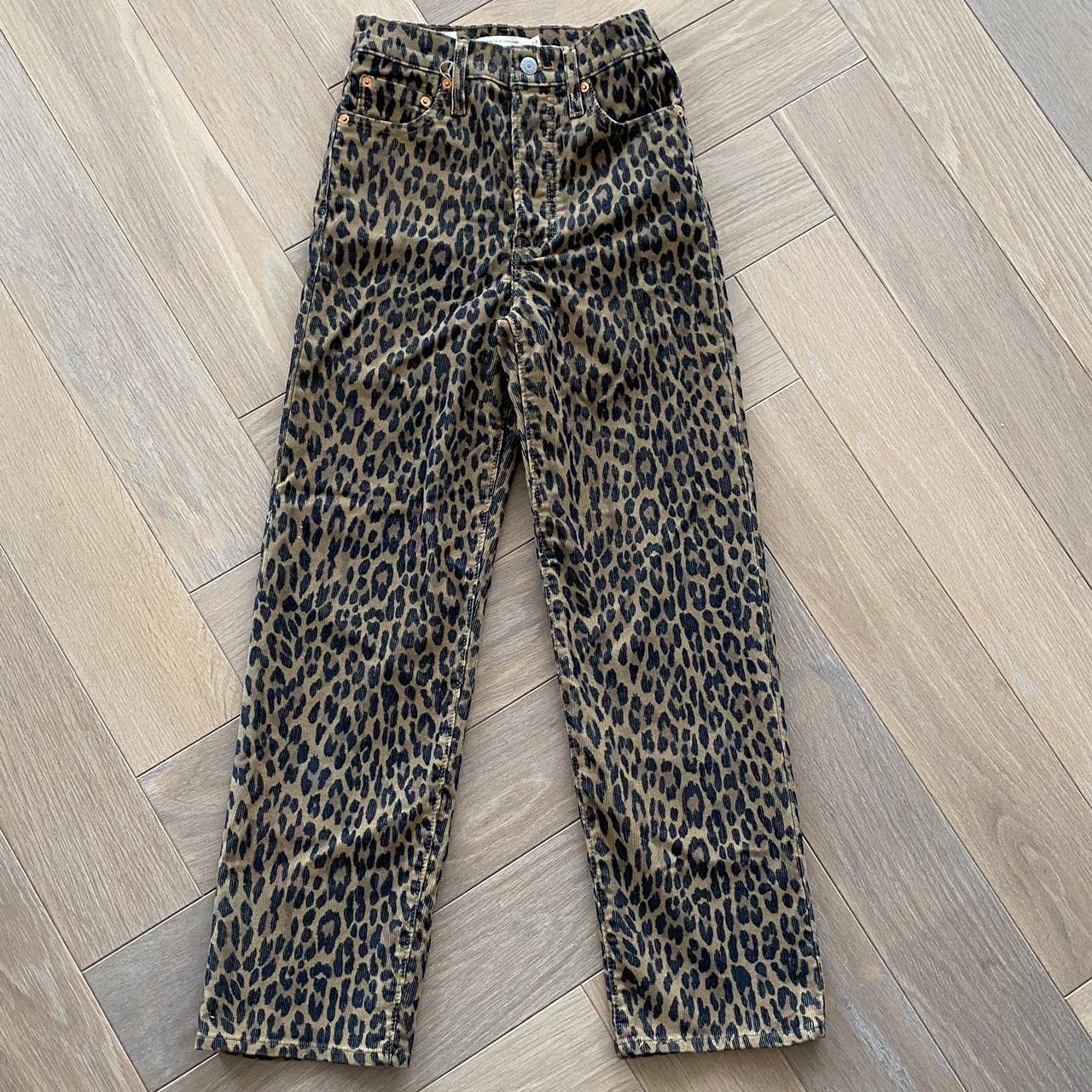Levi's Ribcage Straight Ankle Jeans, Leopard... - Depop