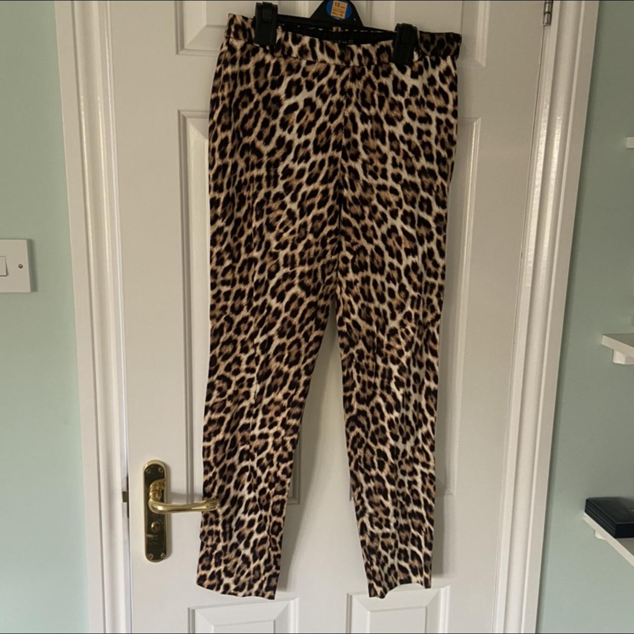 Leopard print trousers clearance zara