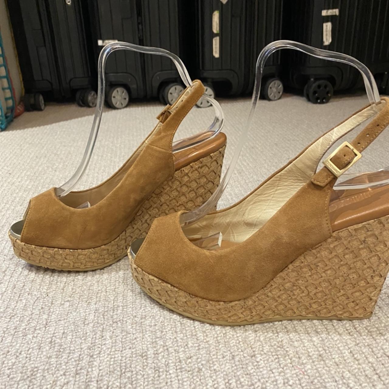 Brand New* Jimmy Choo brown suede wedge Depop