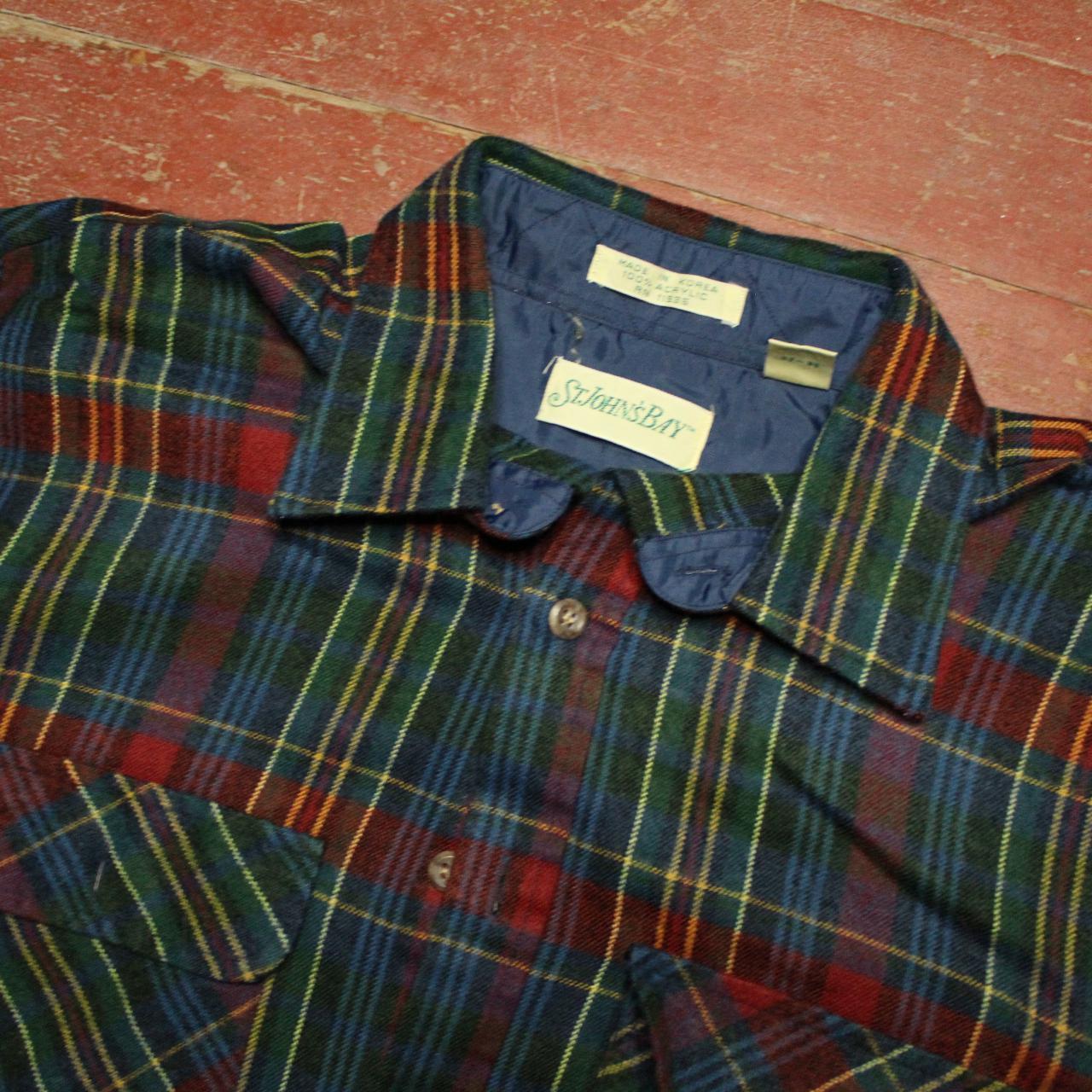 Vintage St. Johns Bay Flannel Button Up Shirt Made... - Depop