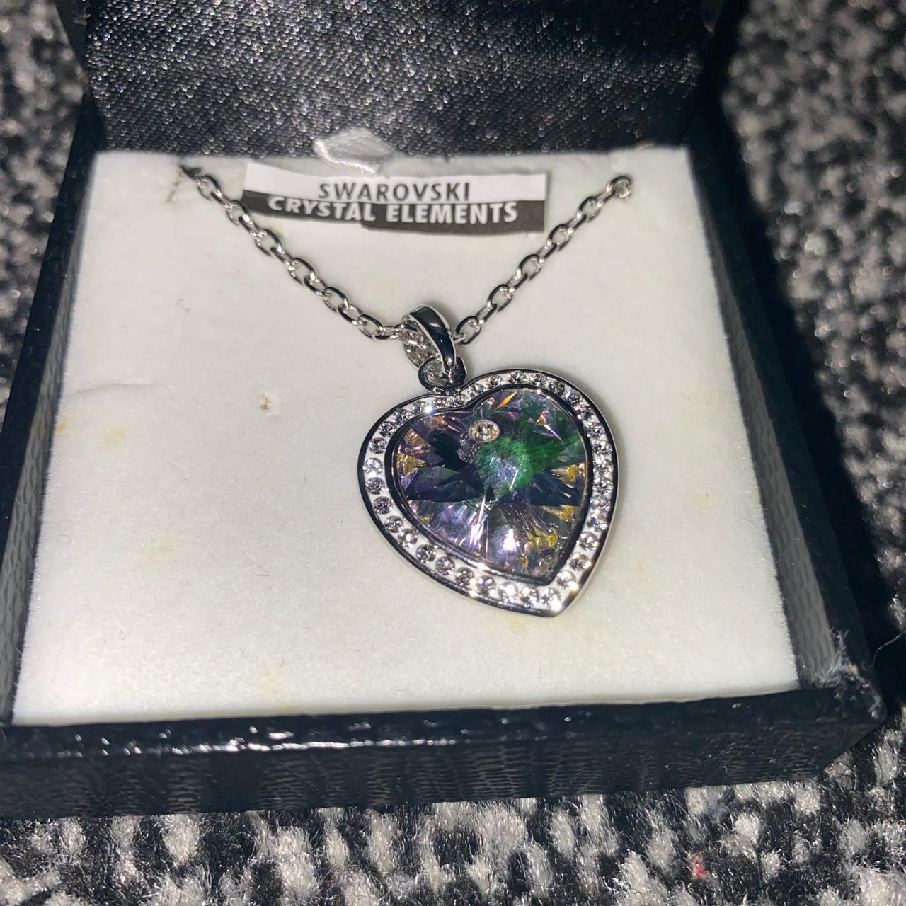 Sterling Silver Necklace Swarovski Heart Necklace Warren James