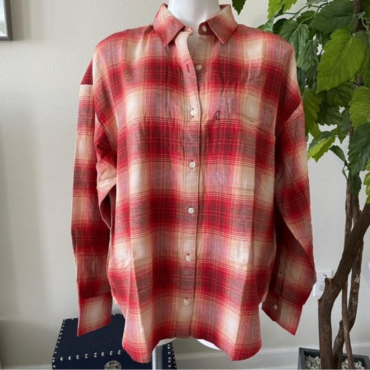 Levi’s, HENRI FLANNEL SHIRT, Size M & XL Women, Plaid...