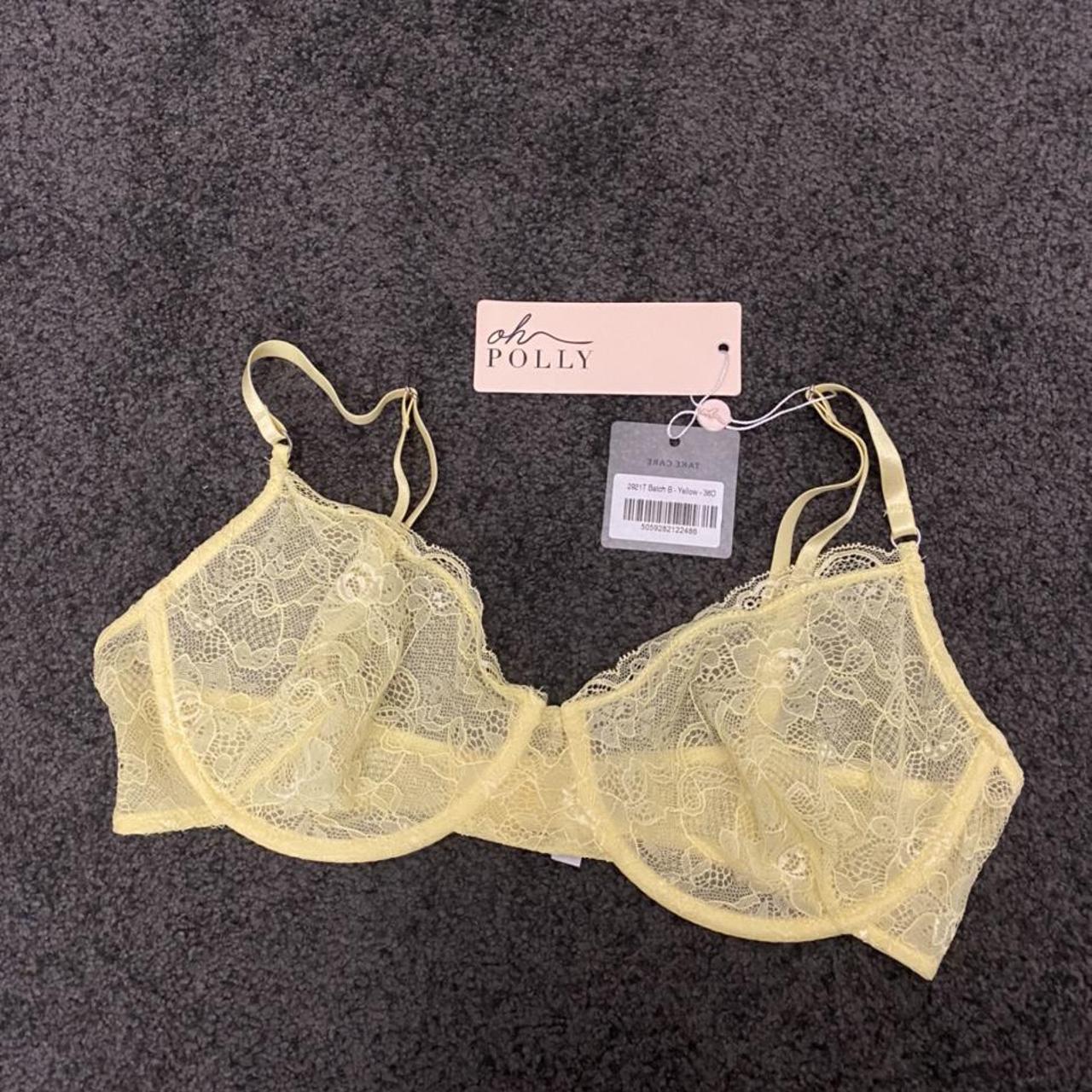 Endless Love Underwired Lace Bra in Yellow