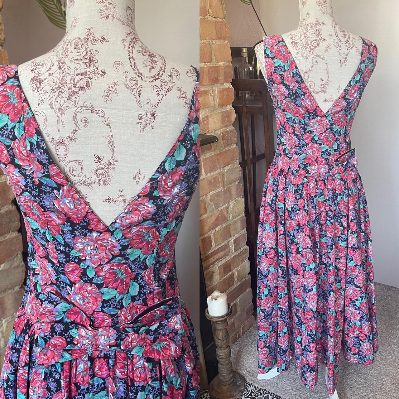 Vintage Laura Ashley prairie dress, floral print in... - Depop