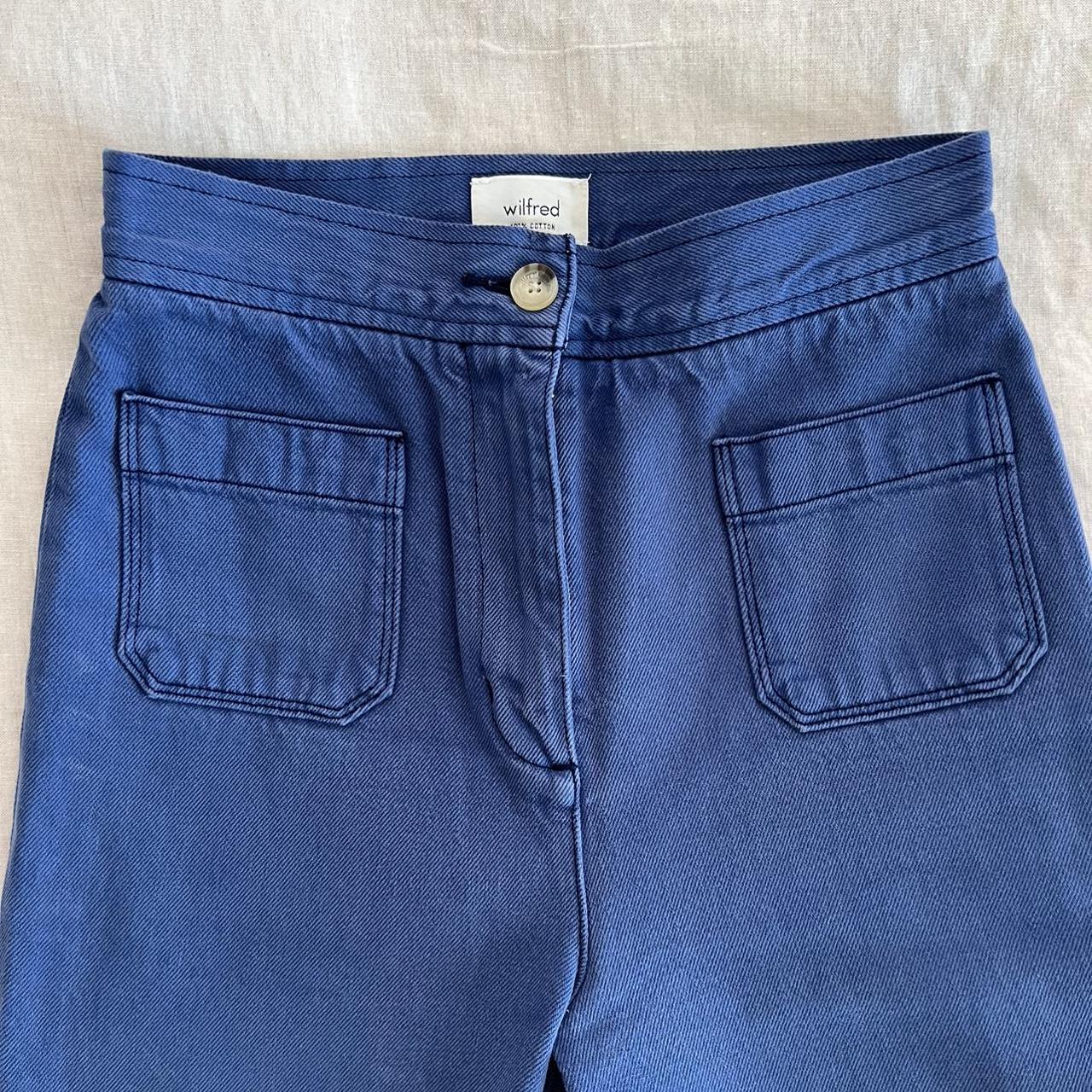 Aritzia Women's Blue Trousers | Depop