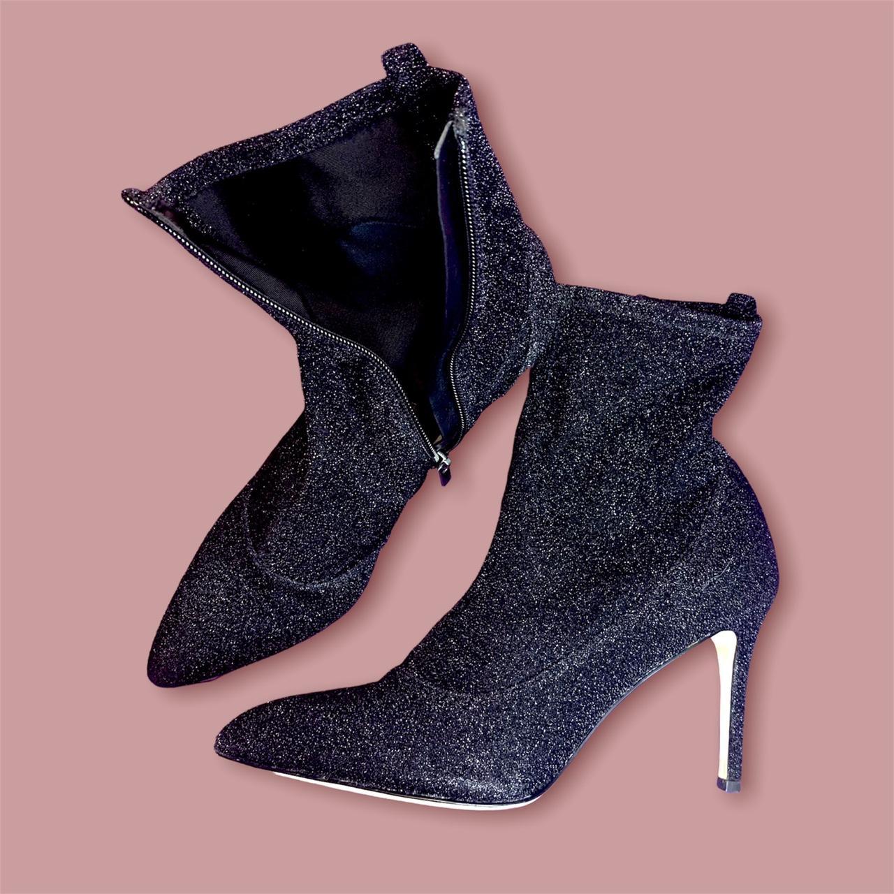 Glitter sock clearance heels