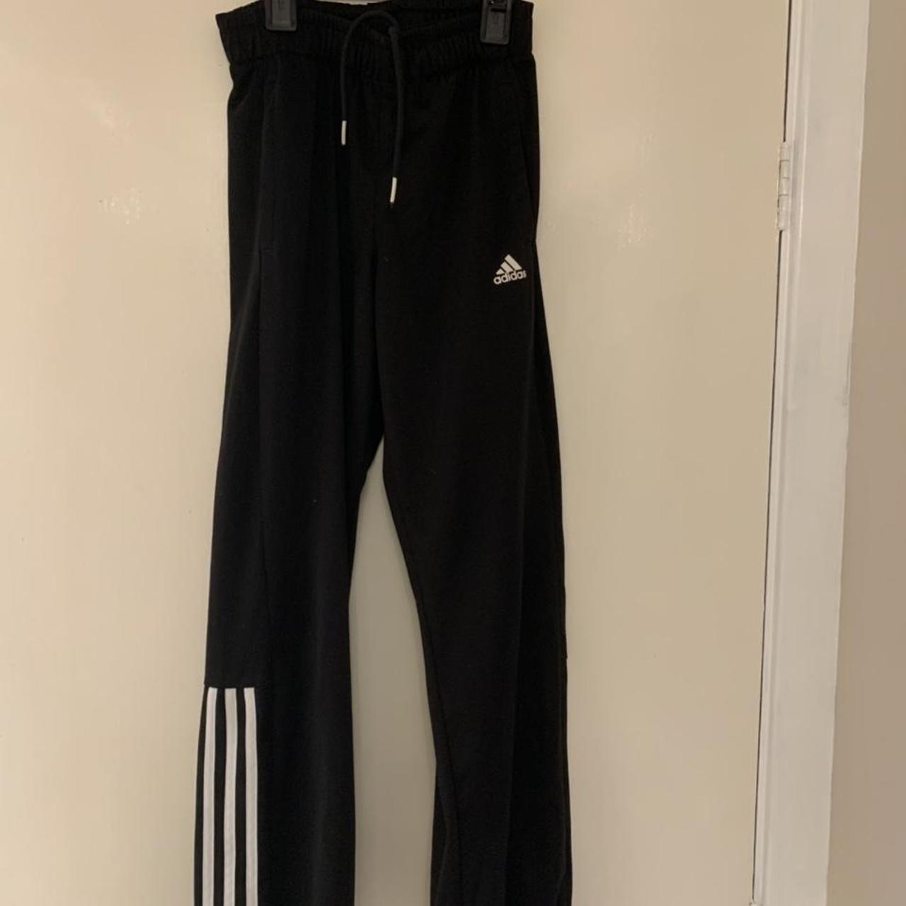 Adidas Men's Black and White Trousers | Depop