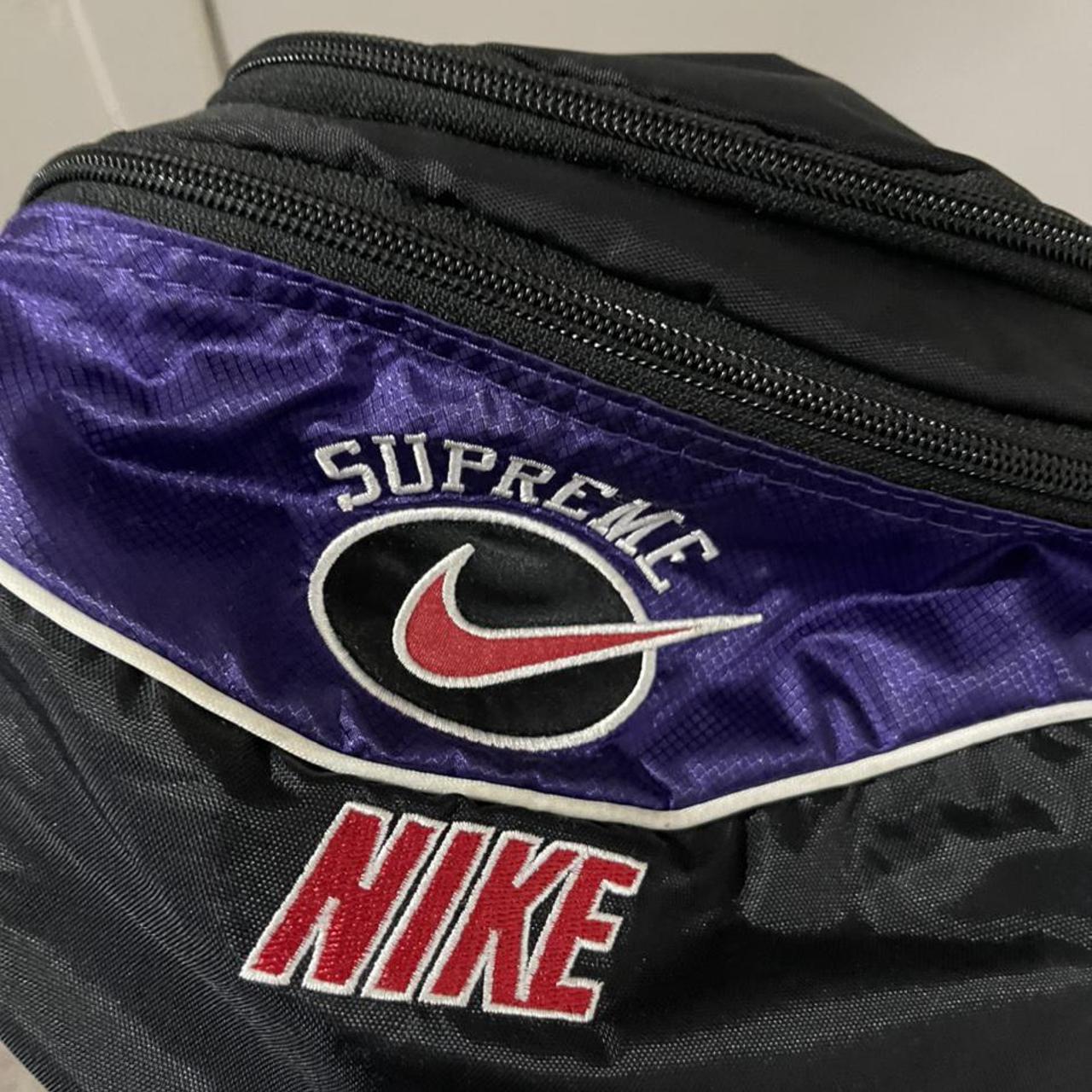 Supreme nike shoulder bag purple sale