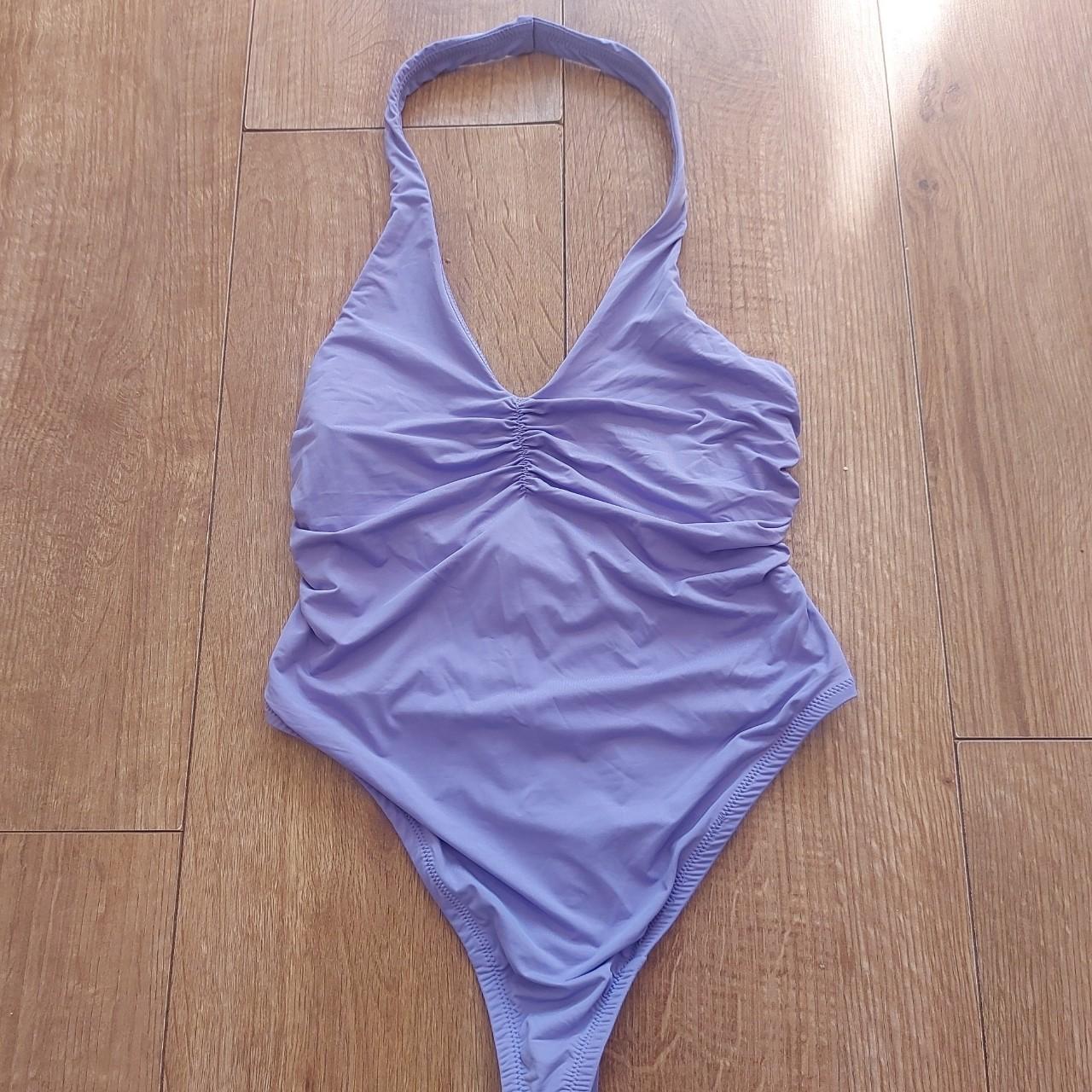 Urban Outfitters Purple Sorelle Halter Bodysuit.... Depop