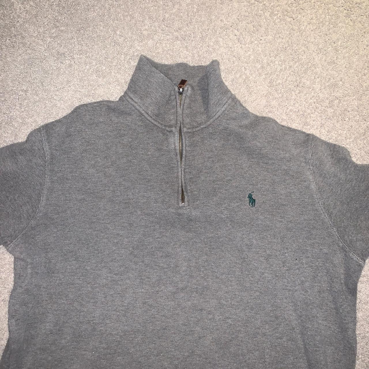 Vintage Polo Ralph Lauren Quarter Zip Sweater Size:... - Depop