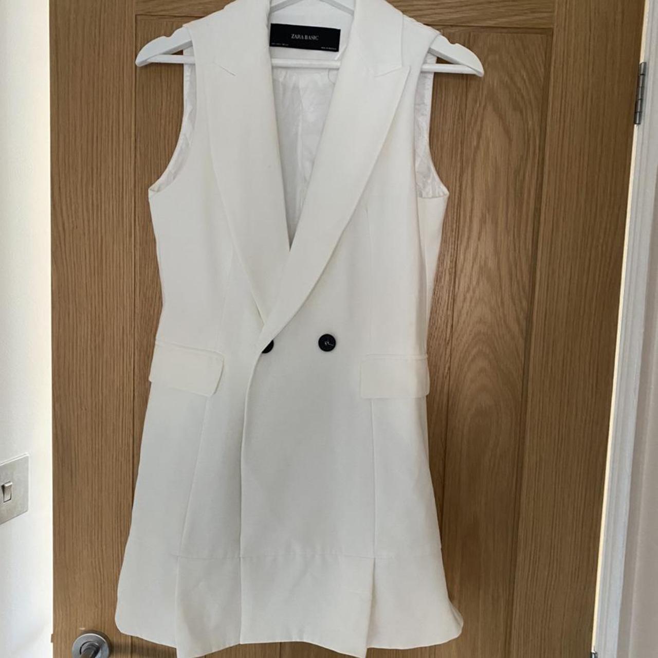 Zara White Sleeveless Blazer Dress On Wholesale indest.uv.es