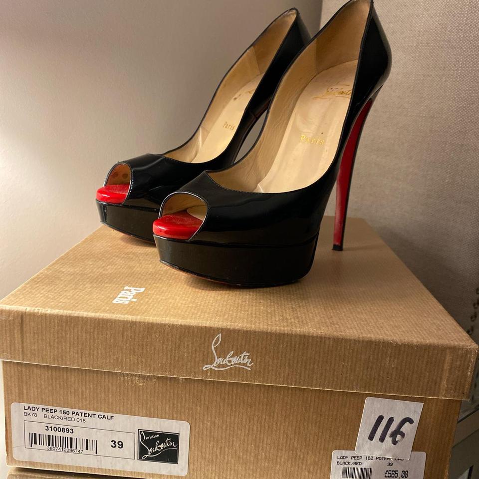 Christian louboutin lady peep spikes uk 2. 150 - Depop