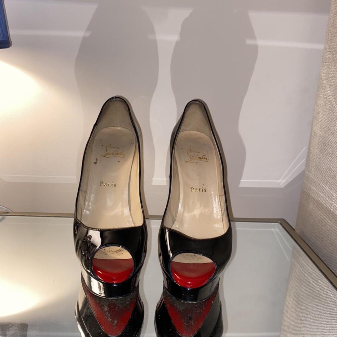 Christian Louboutin Lady Peep 150mm Black Patent Leather EU 39 UK 6 | Luxe  Collective