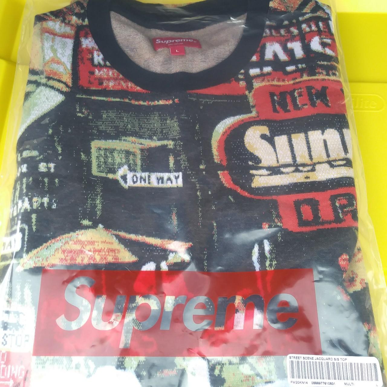 Supreme street scene jacquard s/s top, SIZE-...