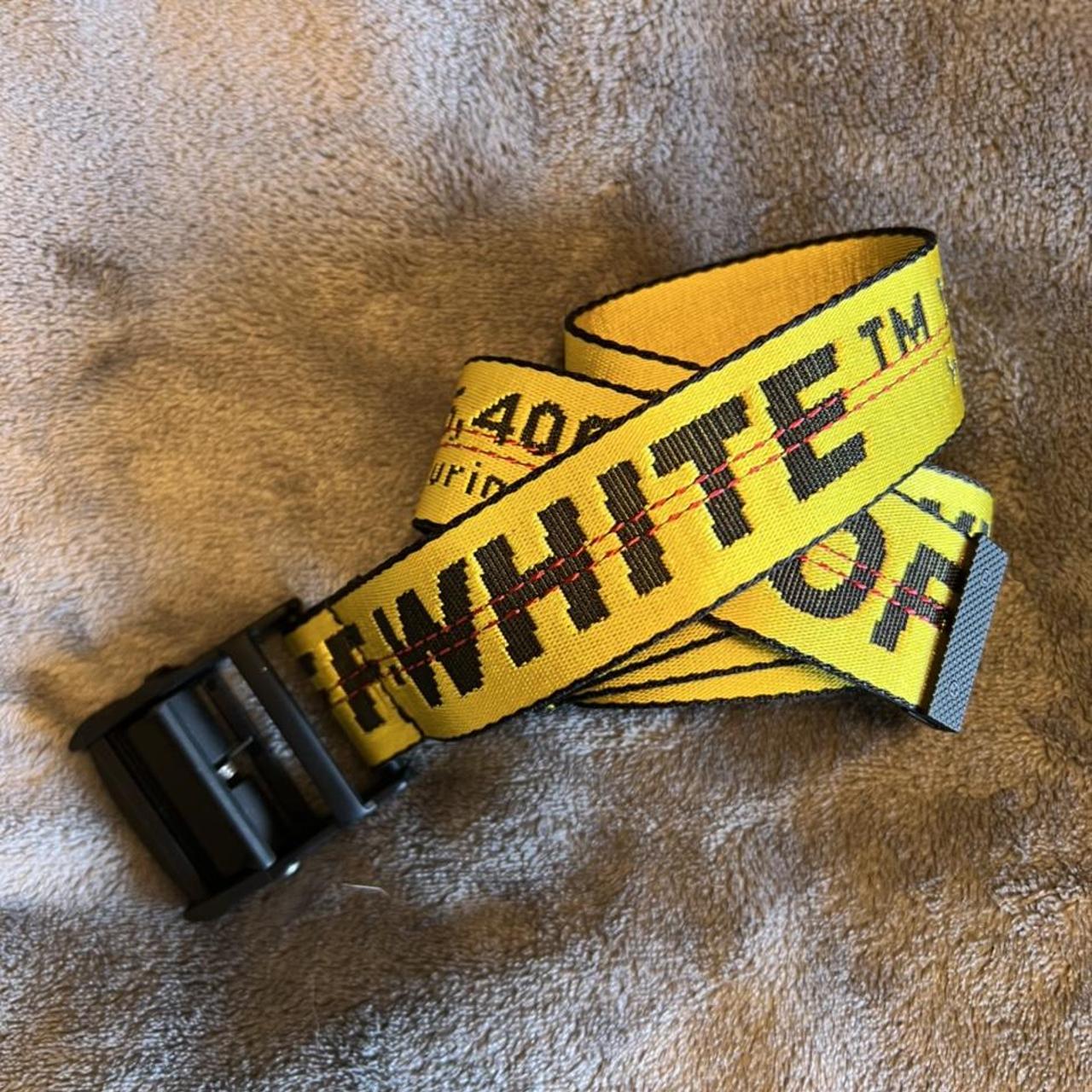 Off White Belt Classic Yellow outlet Bold Text