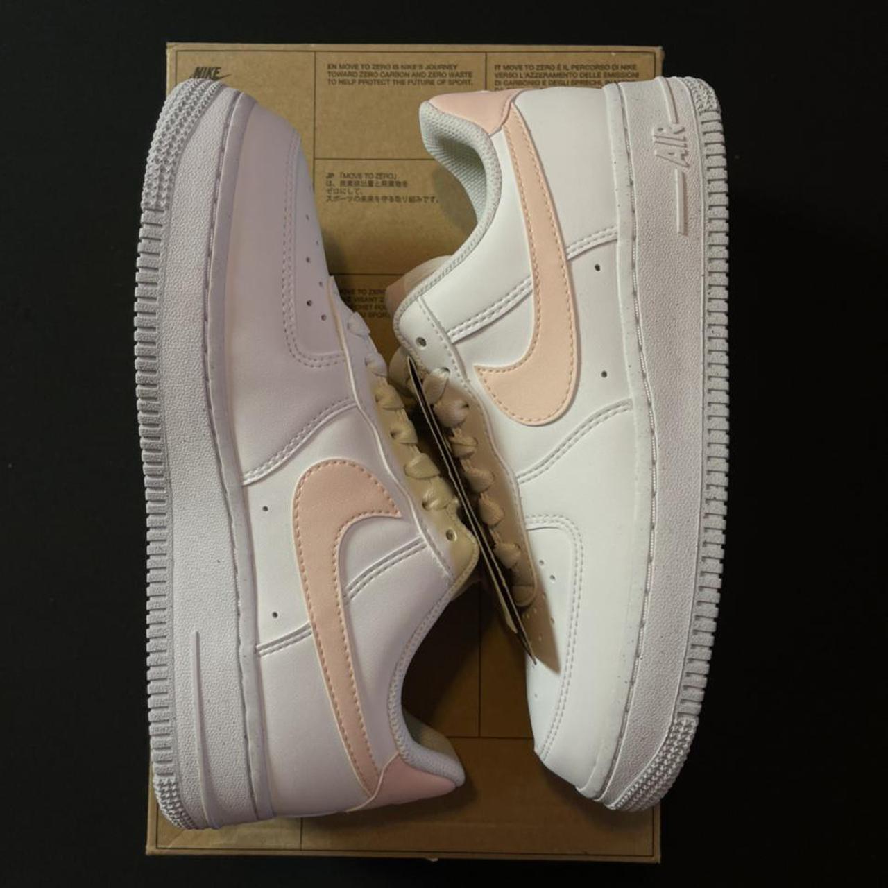 Nike Air Force 1 '07 “Next Nature” White Pale Coral - Depop