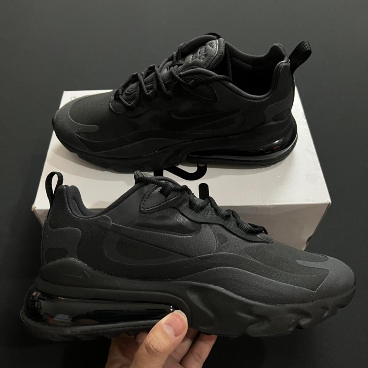 Nike Air Max 270 React Black Oil Grey Running Shoe