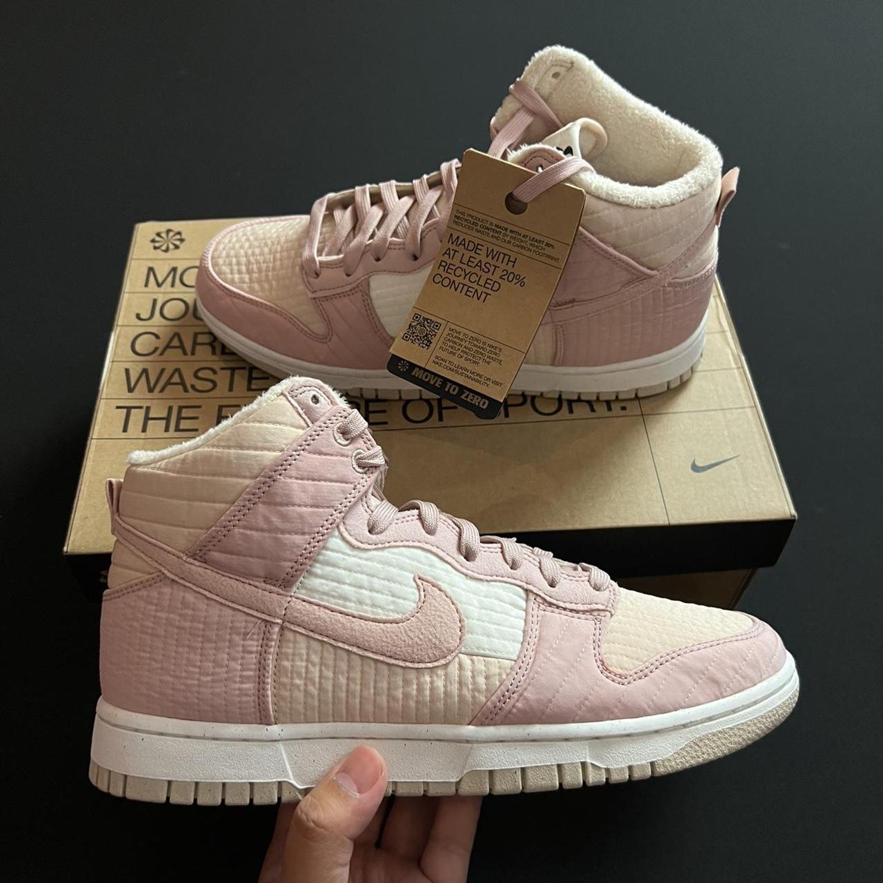 Nike Dunk High LX Next Nature Pink Oxford... - Depop