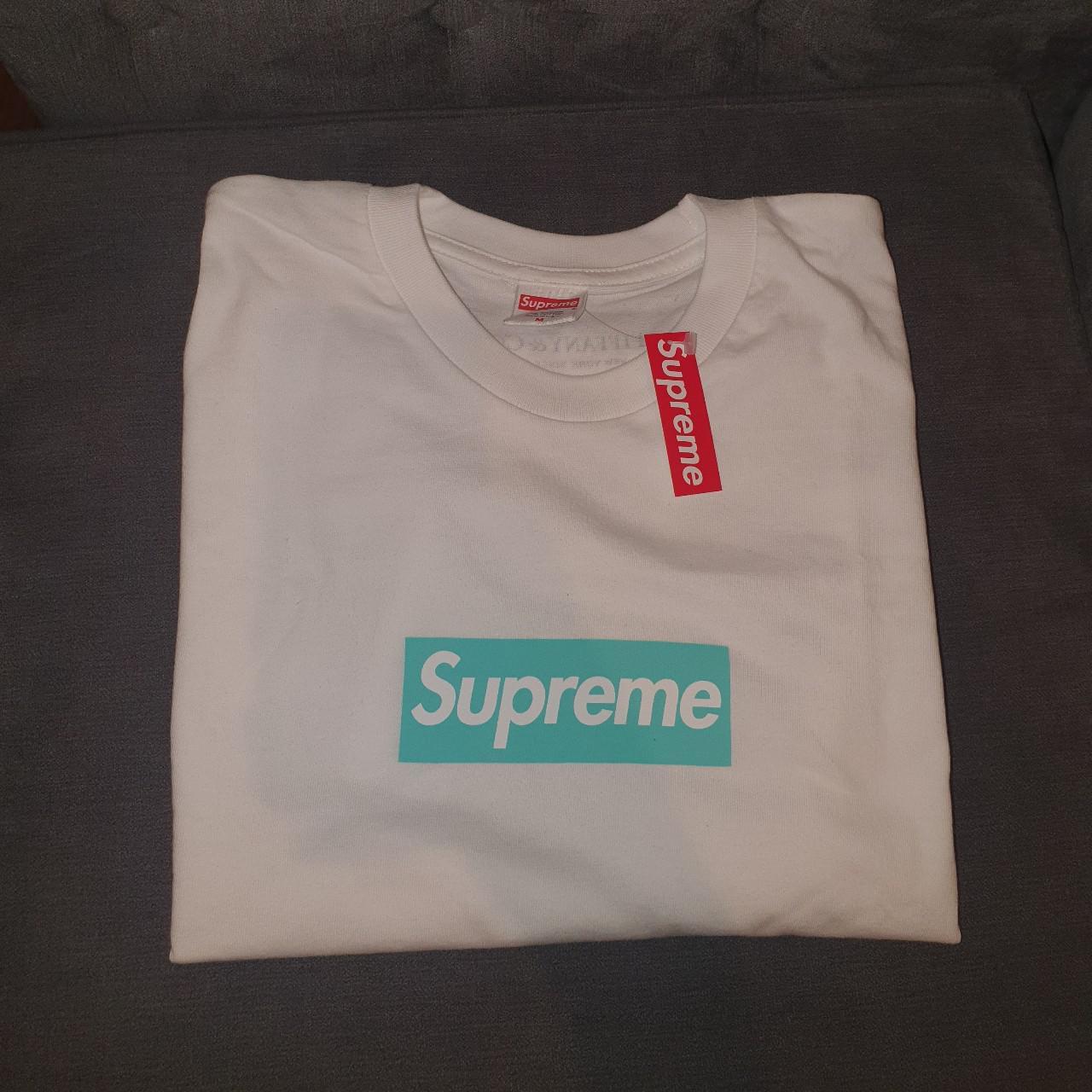 在庫低価Supreme X Tiffany box logo tee ボックスロゴ トップス