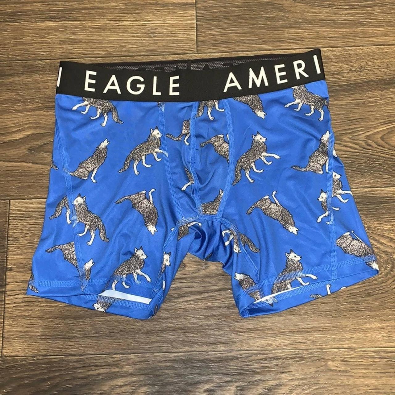 American Eagle Outfitters, Underwear & Socks, American Eagle Boxer Briefs  Blue Jungle Safari Underwear Mens Size Medium