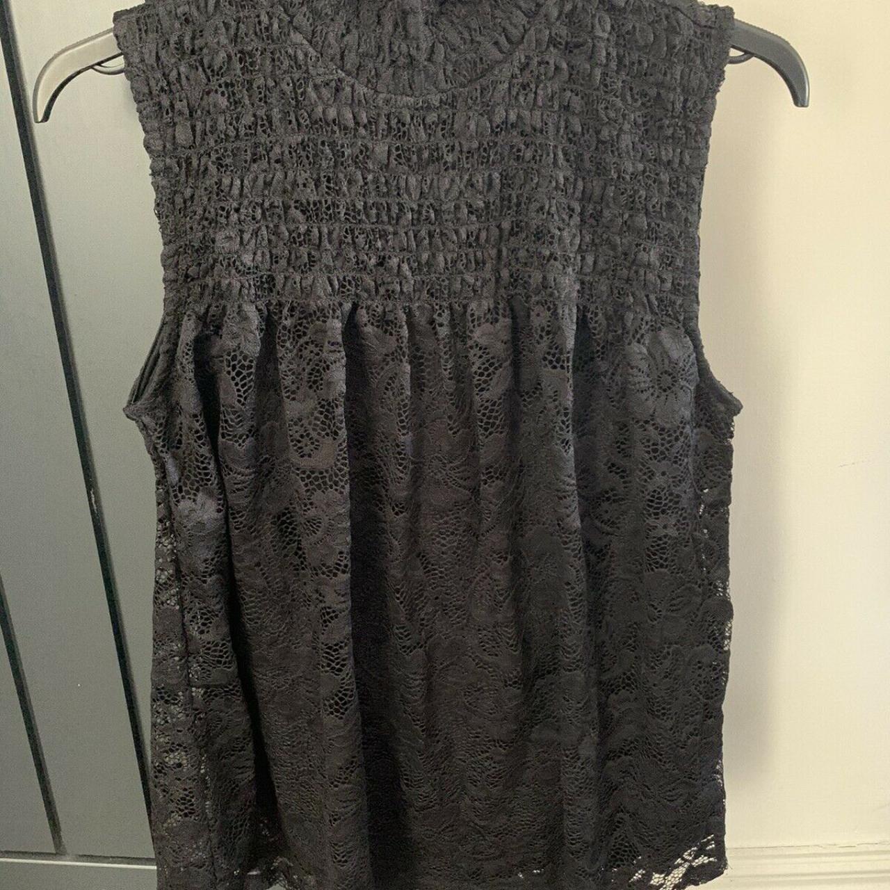 ADIVA Pretty black high neck lace top Size... - Depop