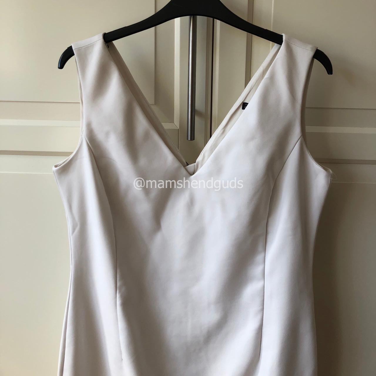 ZARA WHITE SCUBA SLEEVELESS MINI DRESS WITH BACK... Depop