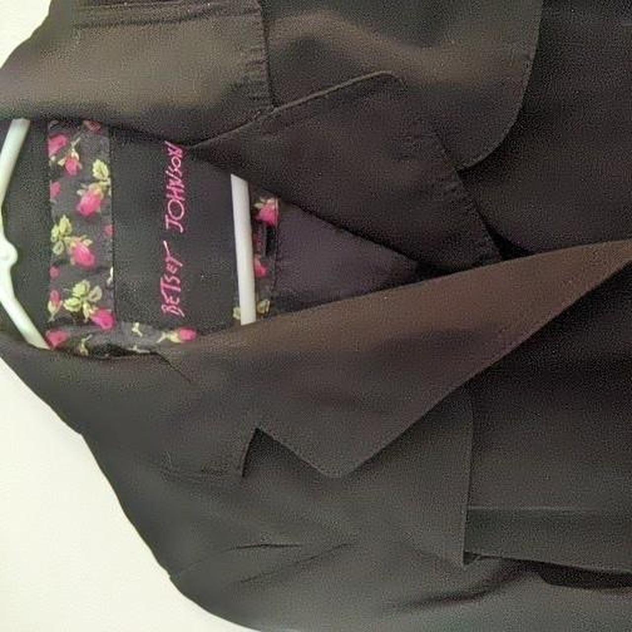 Betsey Johnson Black Trench Coat Black All Weather... Depop